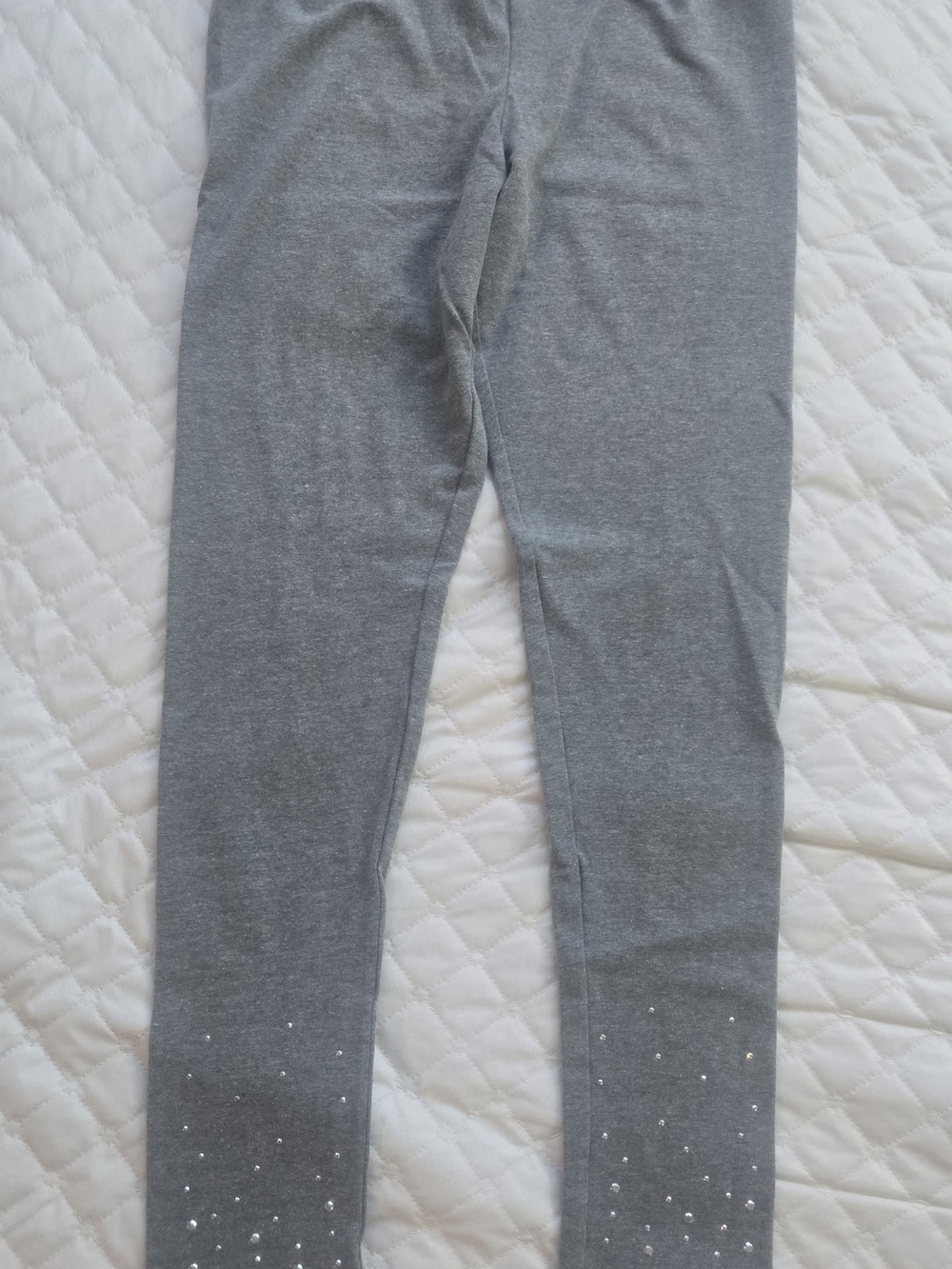 The Children's Place Gray Leggings with Rhinestone Hem